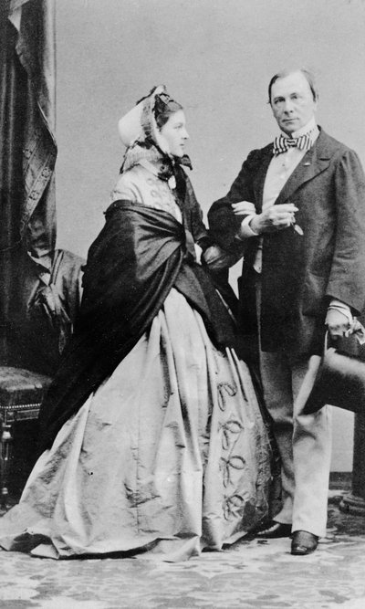 Emile de Girardin und seine Frau Delphine Gay, um 1850 von Andre Adolphe Eugene Disderi